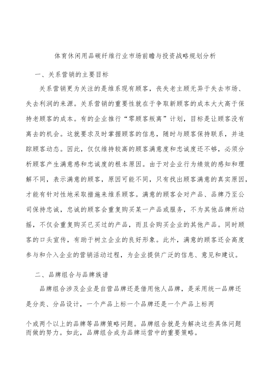 体育休闲用品碳纤维行业市场前瞻与投资战略规划分析.docx_第1页