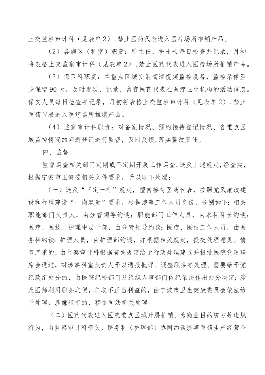 医院关于医药代表管理的监督巡查制度.docx_第2页