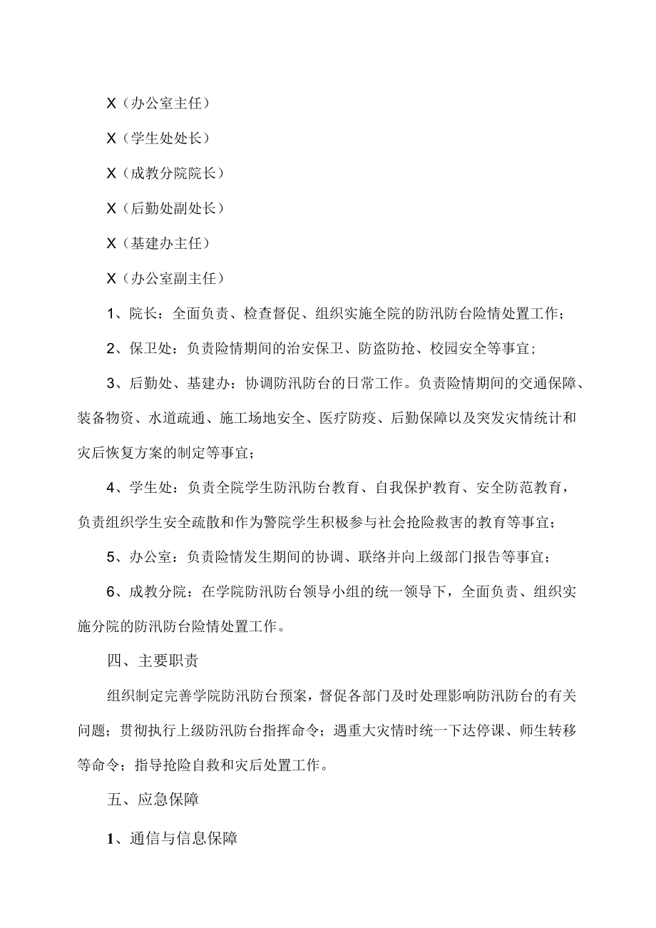 XX警官职业学院防汛防台应急预案.docx_第2页