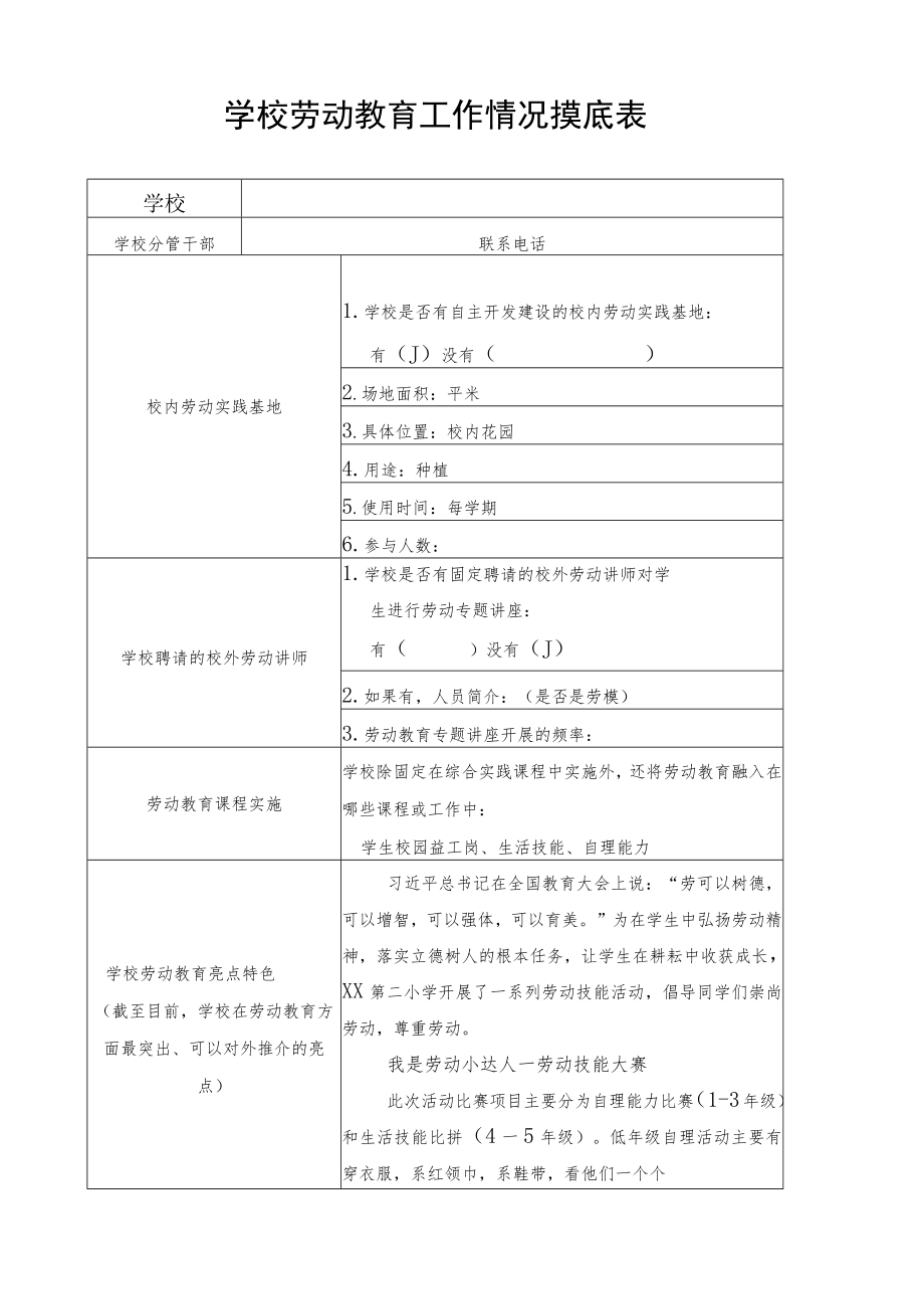 学校劳动教育工作情况摸底表.docx_第1页