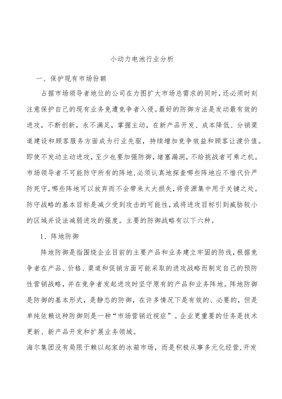 小动力电池行业分析.docx_第1页