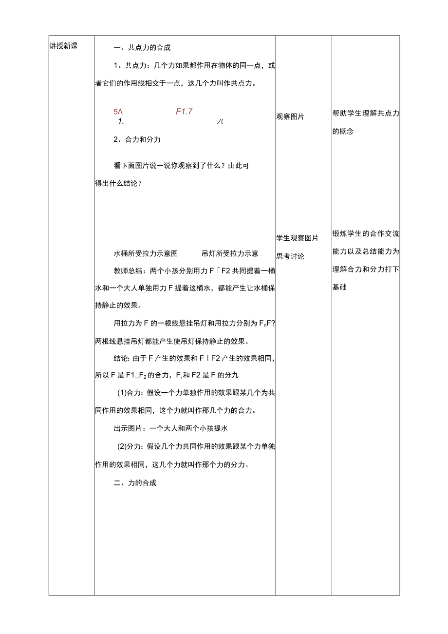 【精】《力的合成和分解》经典教学设计.docx_第2页