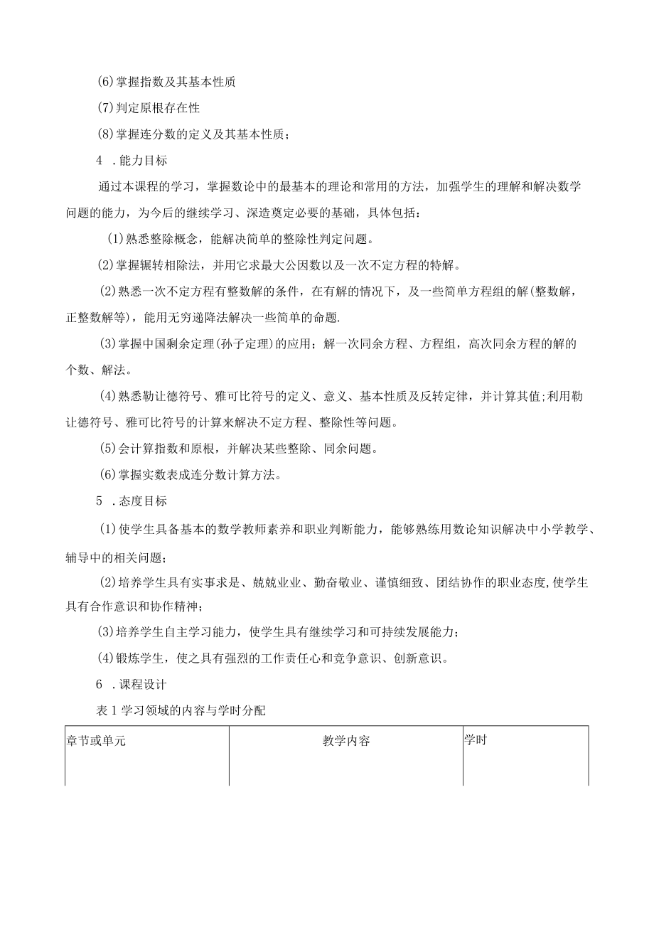 《初等数论》课程标准.docx_第2页