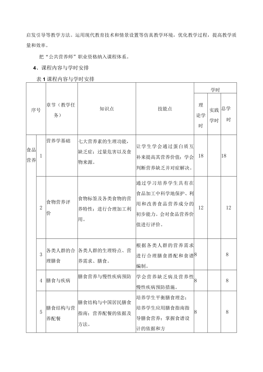 《食品营养与卫生》课程标准.docx_第3页