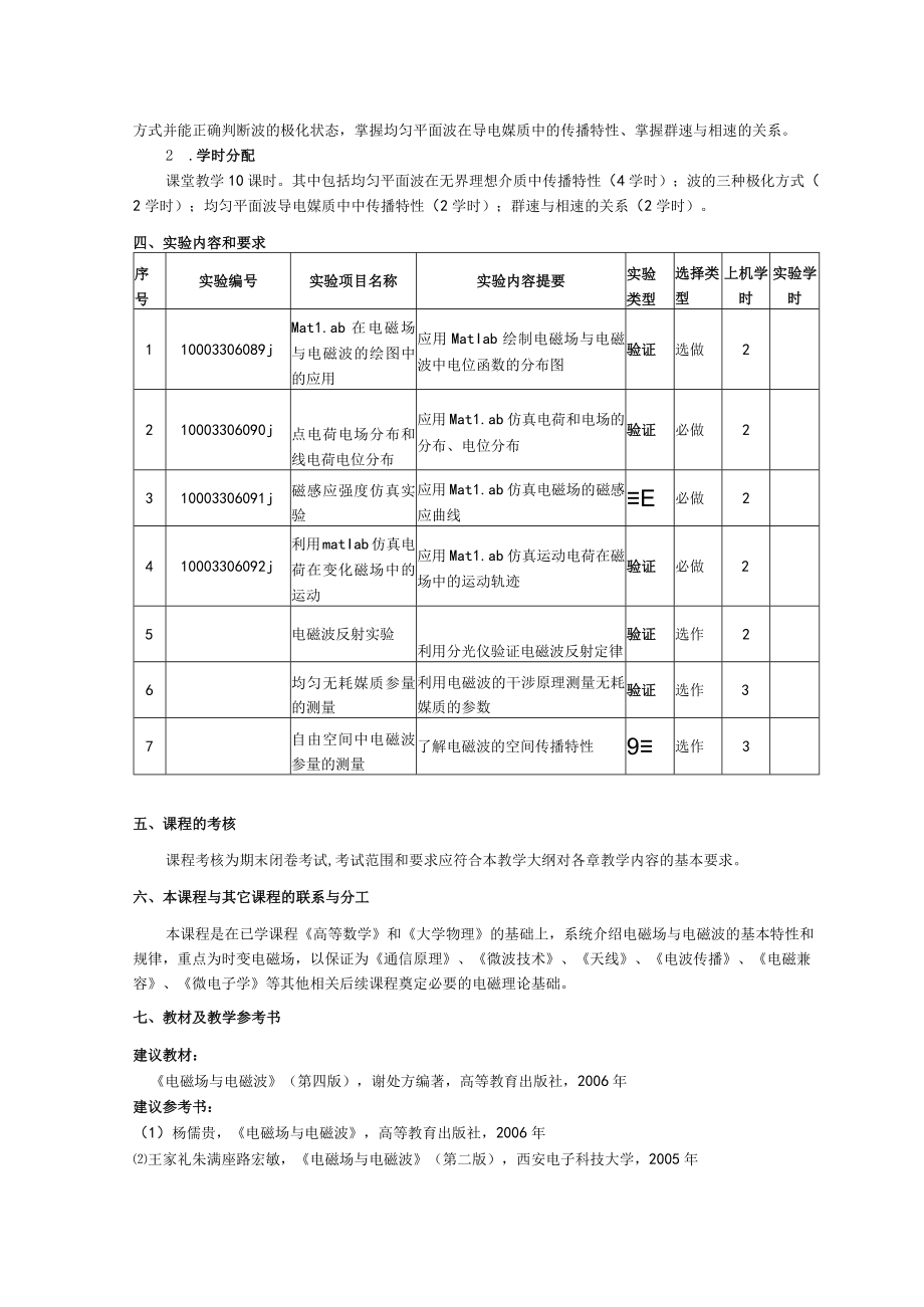 《电磁场与电磁波》课程教学大纲.docx_第3页