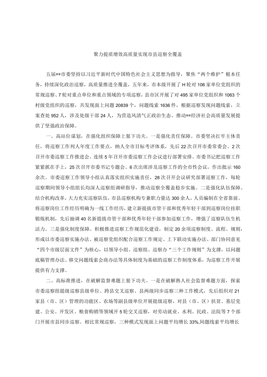 聚力提质增效 高质量实现市县巡察全覆盖.docx_第1页