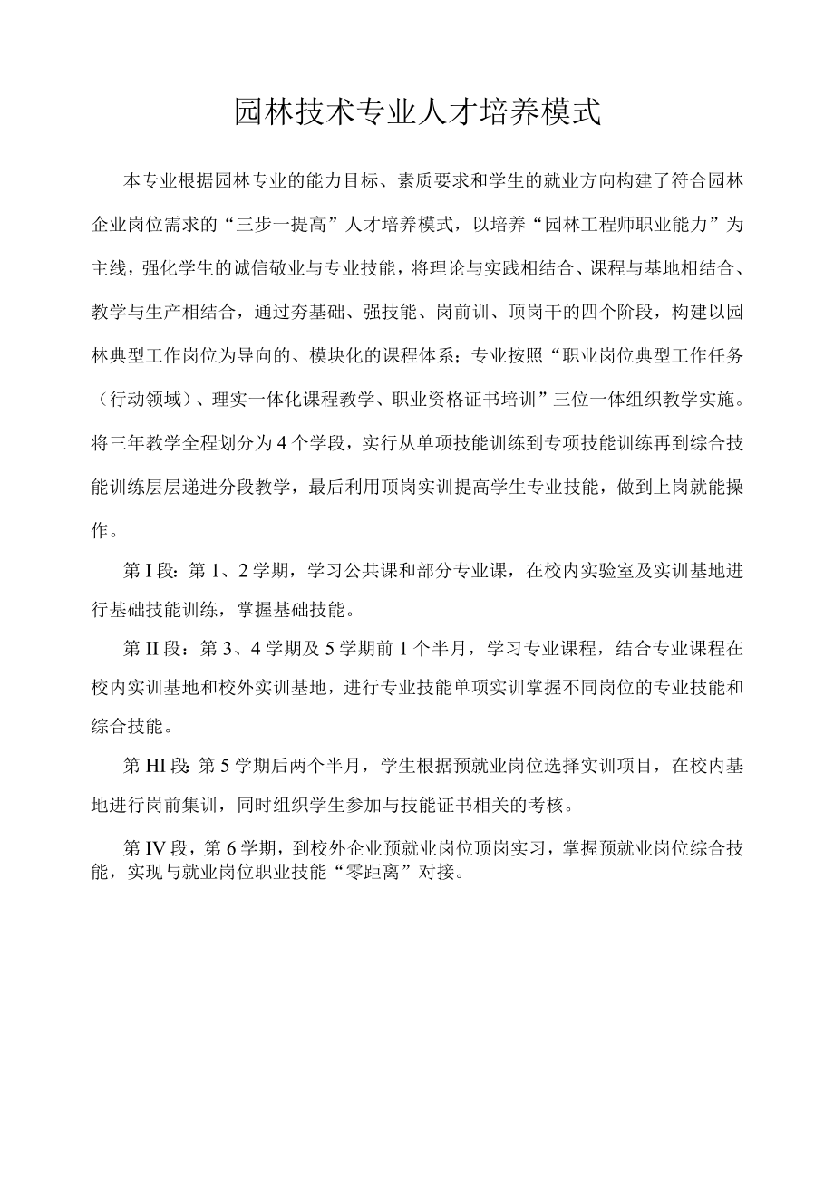 园林技术专业人才培养模式.docx_第1页