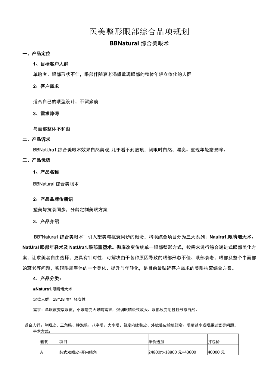 医美整形眼部综合品项规划.docx_第1页