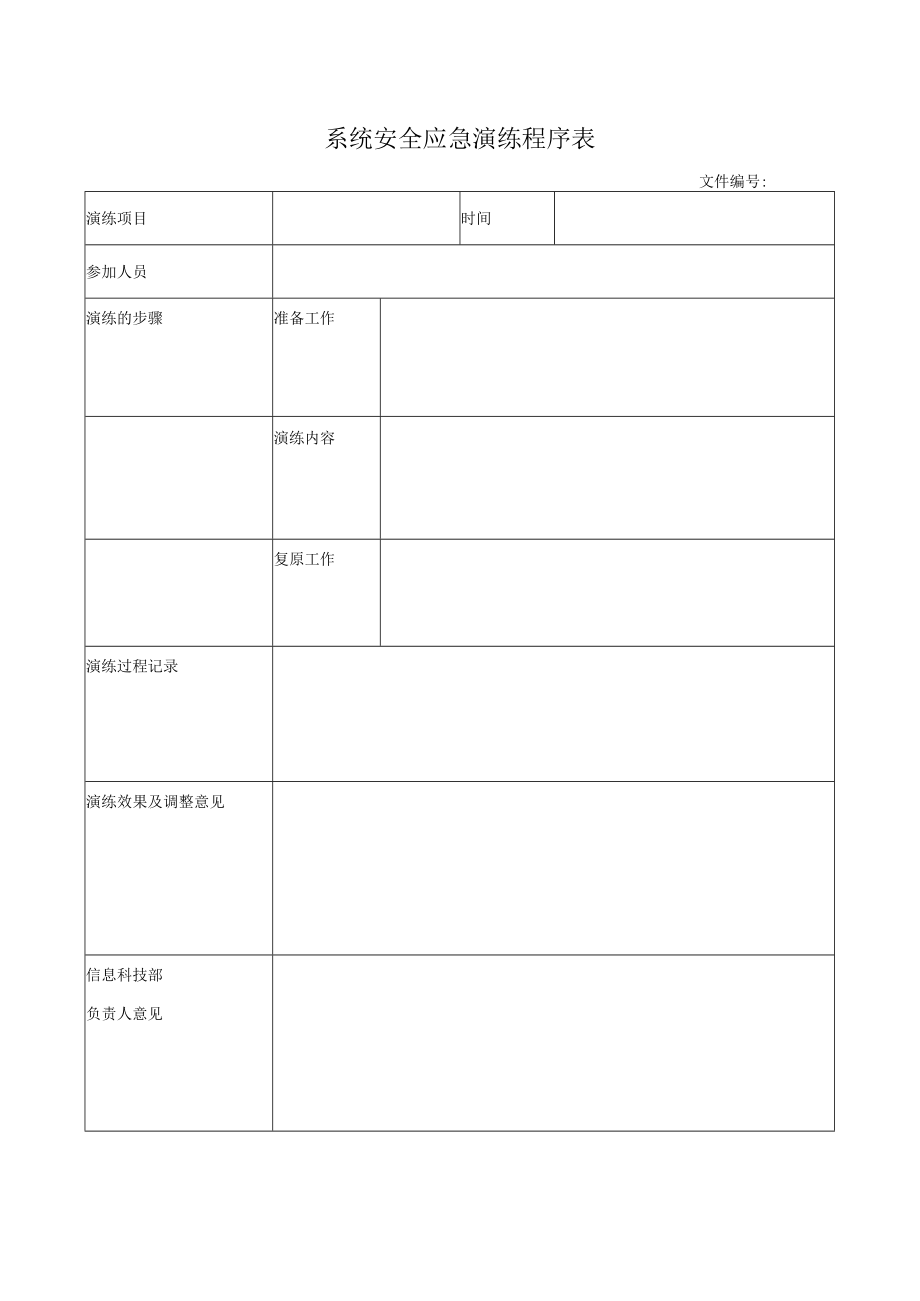 系统安全应急演练程序表.docx_第1页