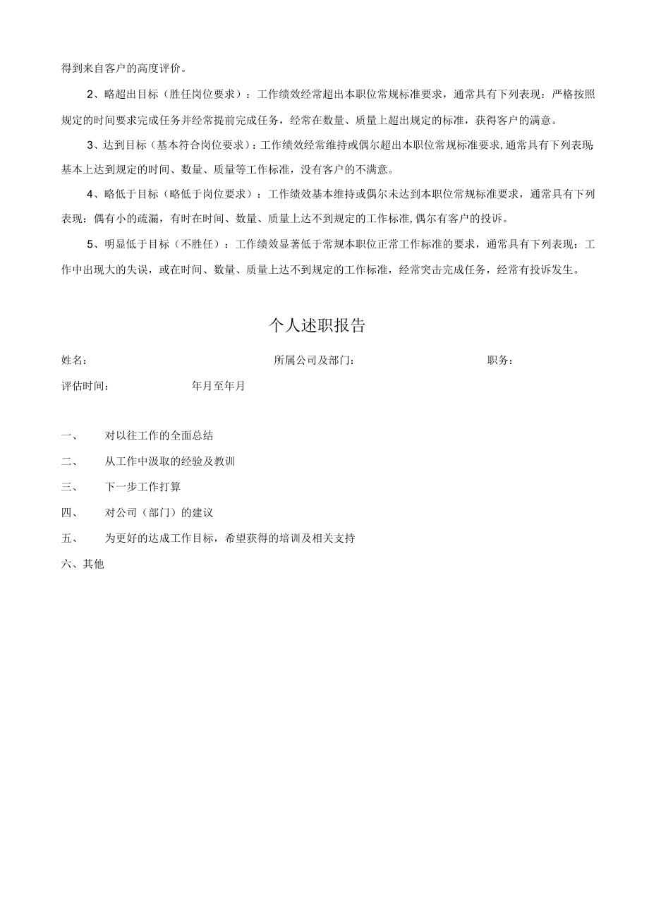 员工试用期评估报告 述职报告模板 转正评估报告 人事转正模板.docx_第2页