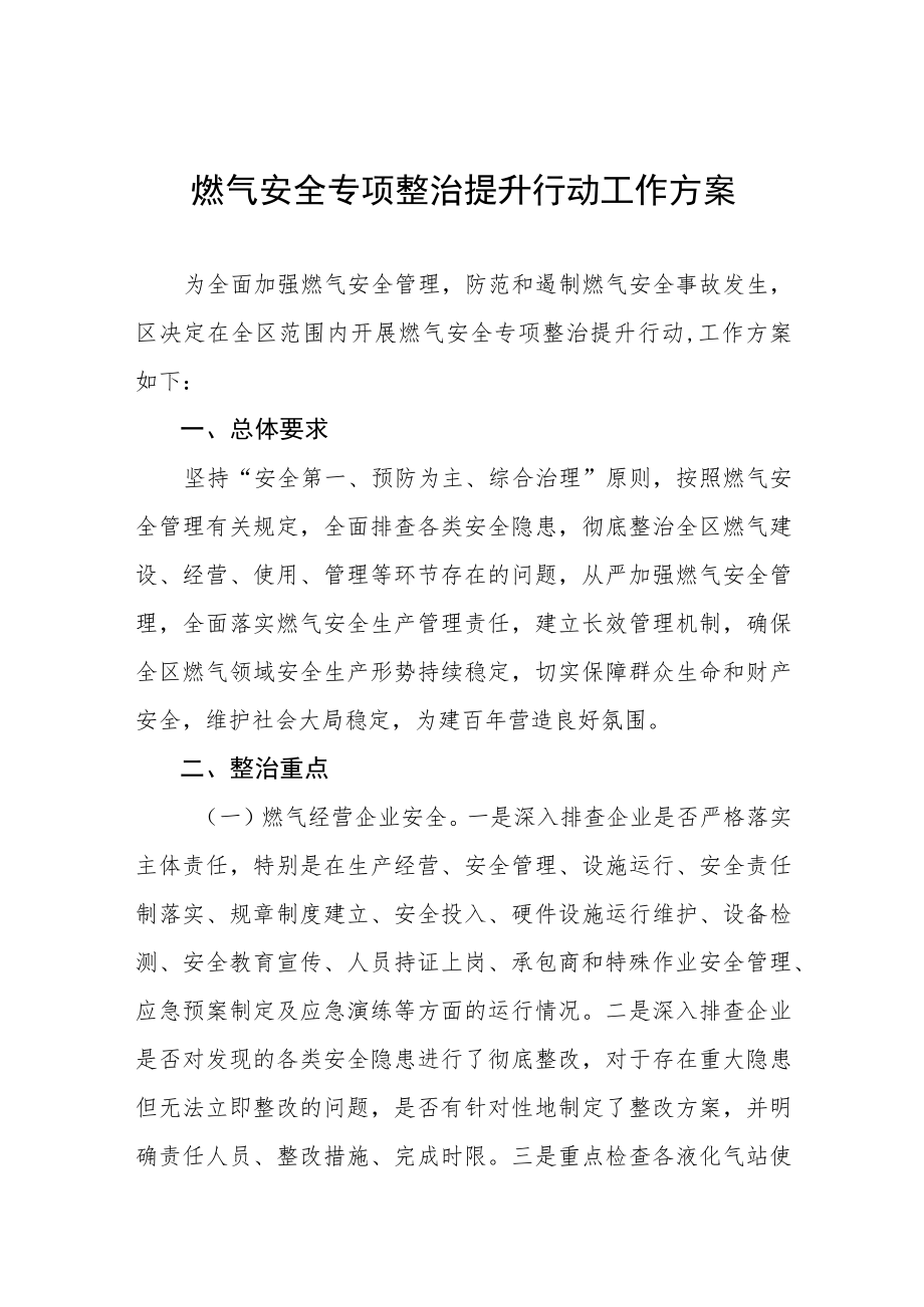 城市燃气安全隐患专项大排查大整治行动指引方案.docx_第1页