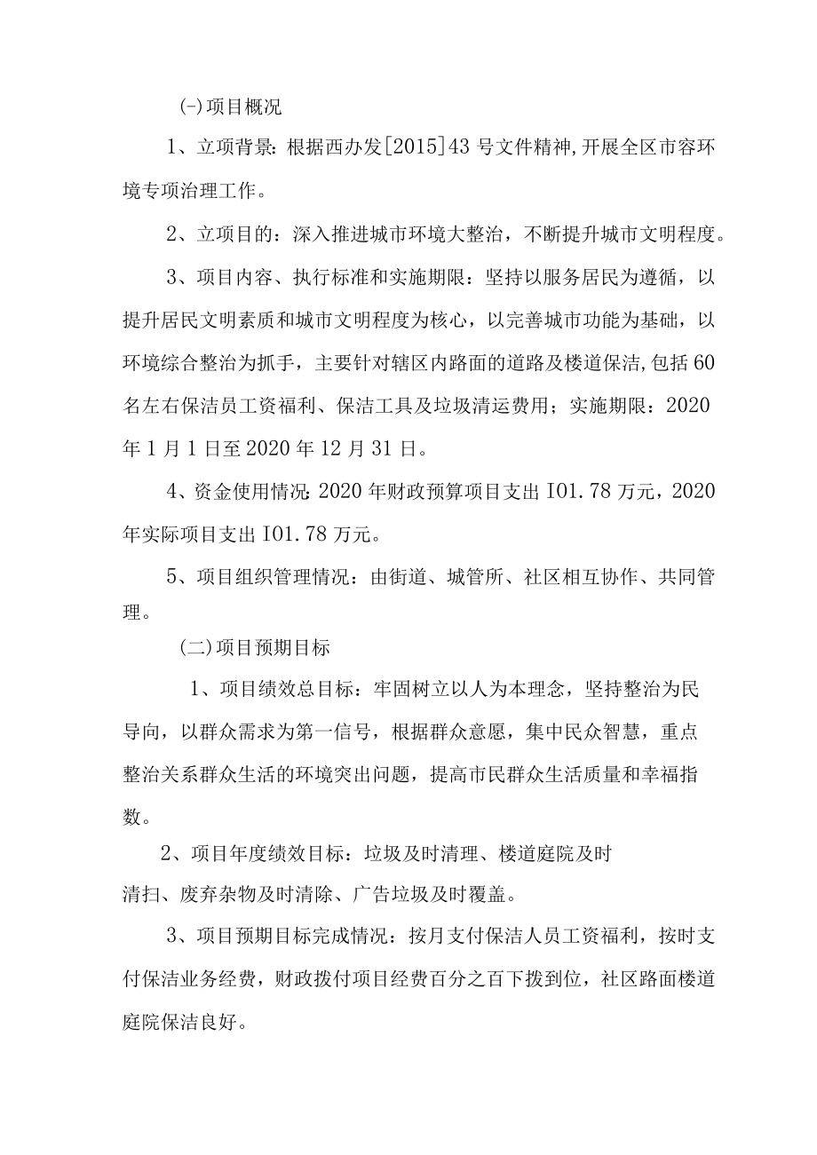 系马桩街办项目支出绩效评价报告.docx_第3页