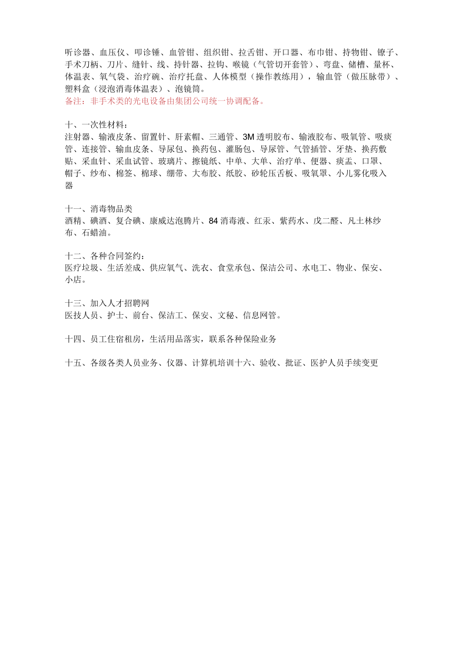 医院开业工作准备方案.docx_第2页