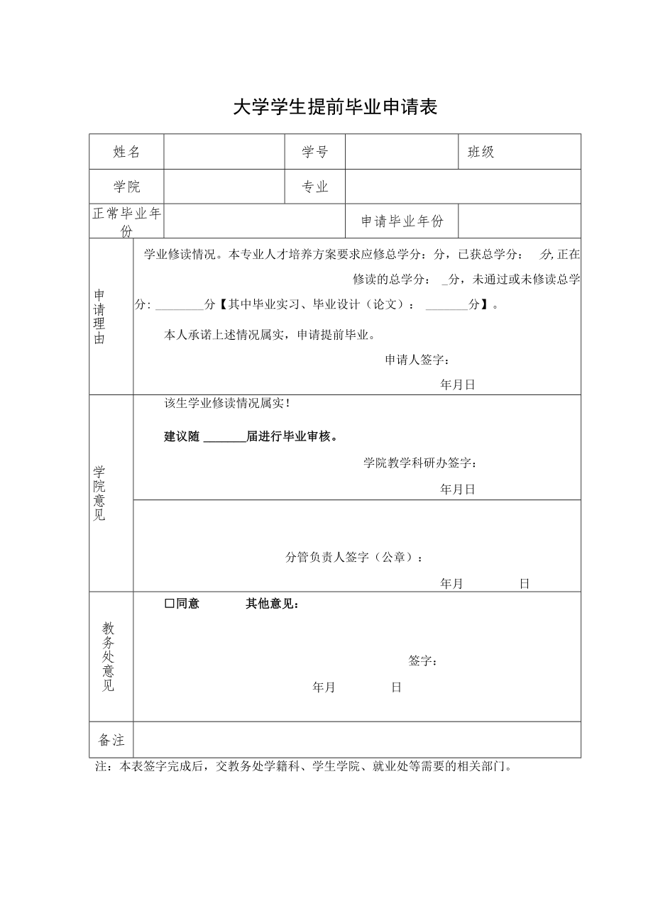 大学生提前毕业申请表.docx_第1页