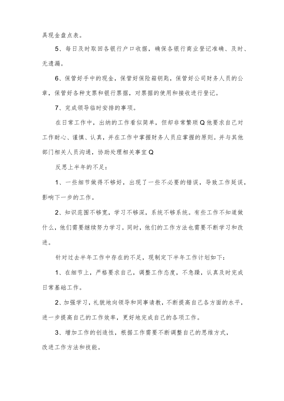 出纳个人工作总结.docx_第2页