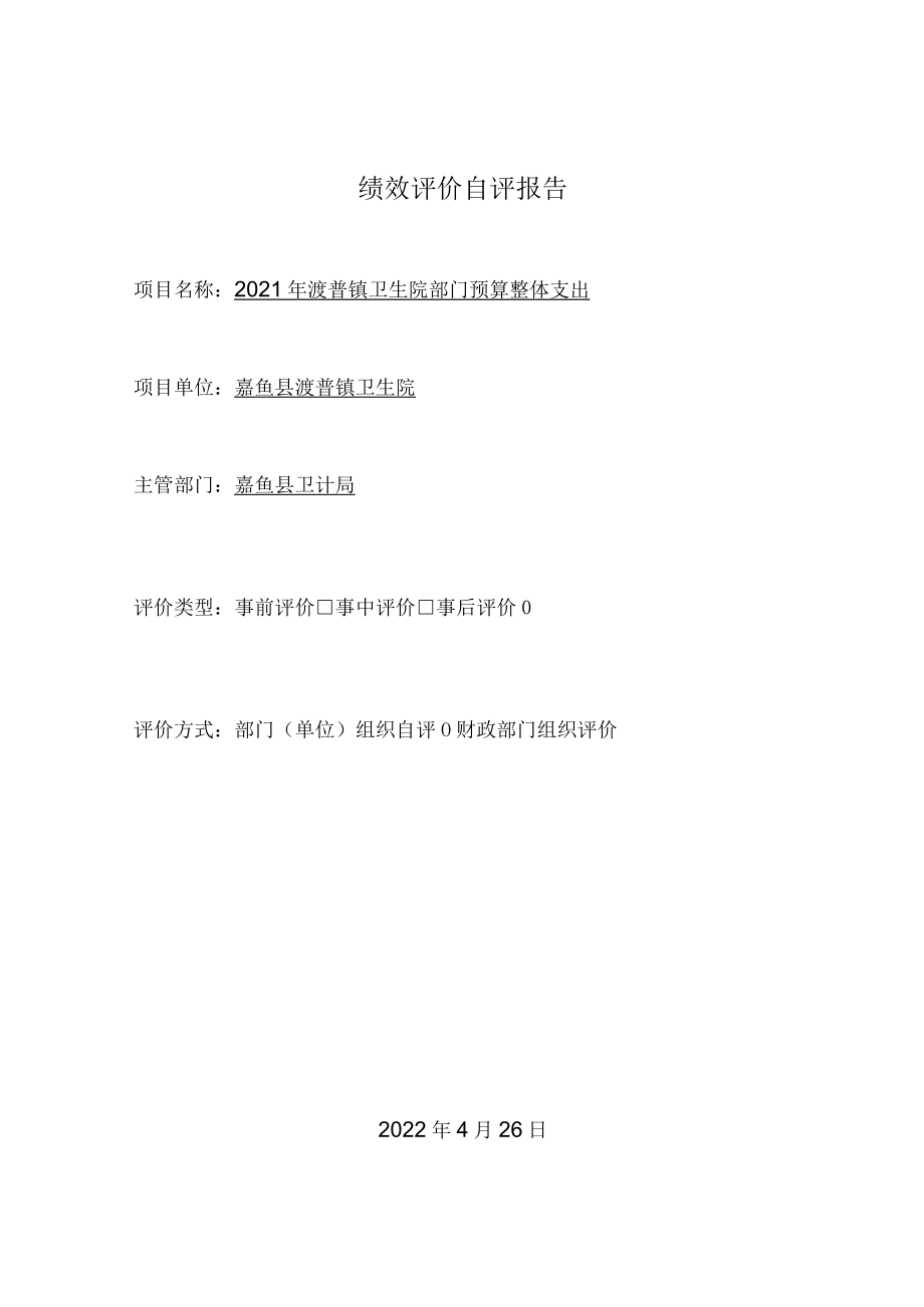 绩效评价自评报告.docx_第1页