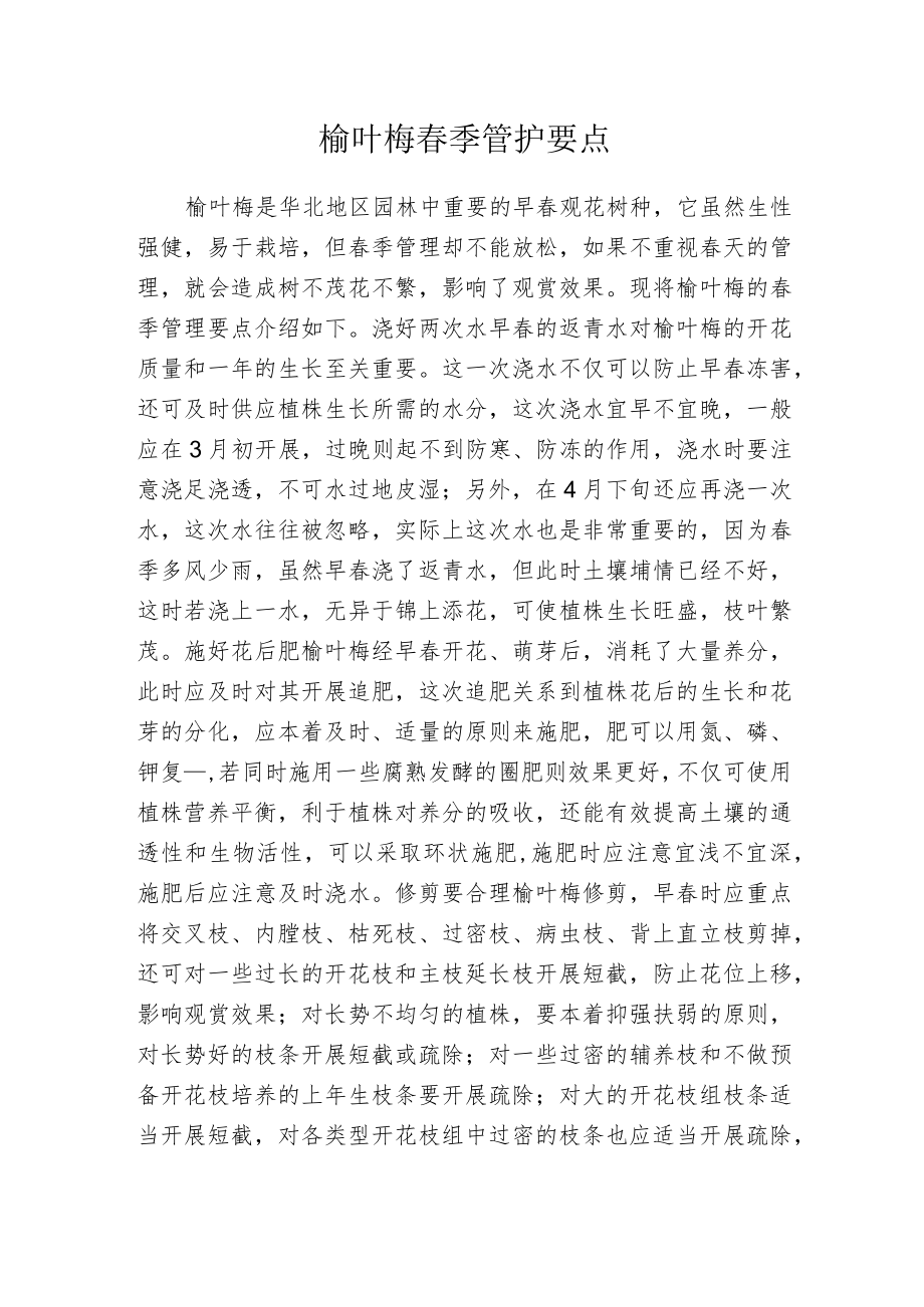 榆叶梅春季管护要点.docx_第1页