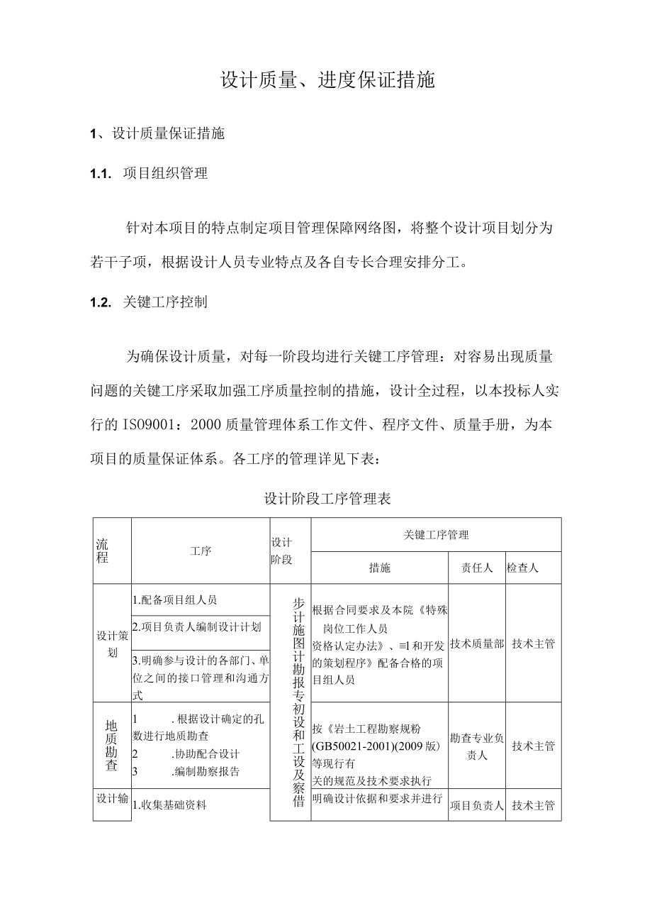 设计质量、进度保证措施.docx_第1页