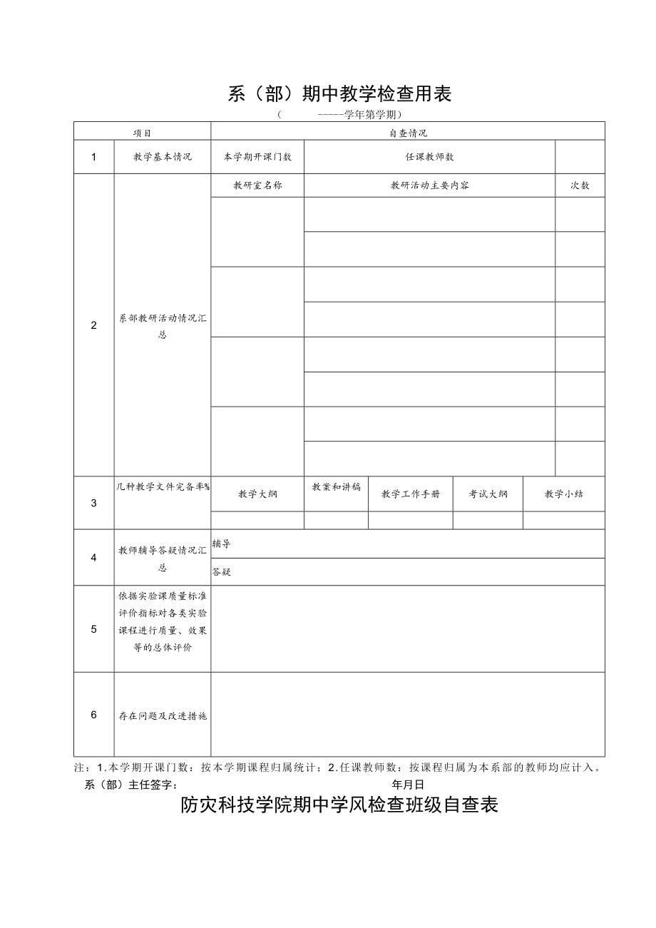 防灾科技学院期中教学检查教师自查表.docx_第2页