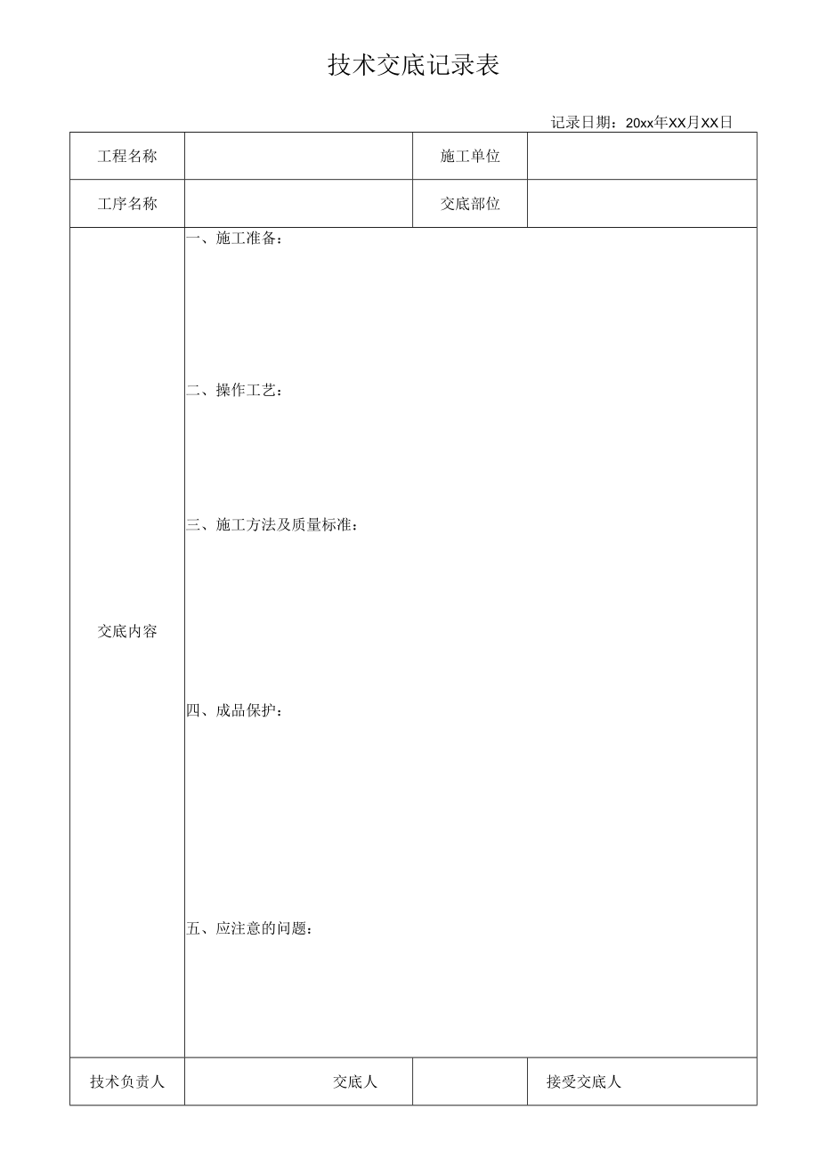 技术交底记录表.docx_第1页