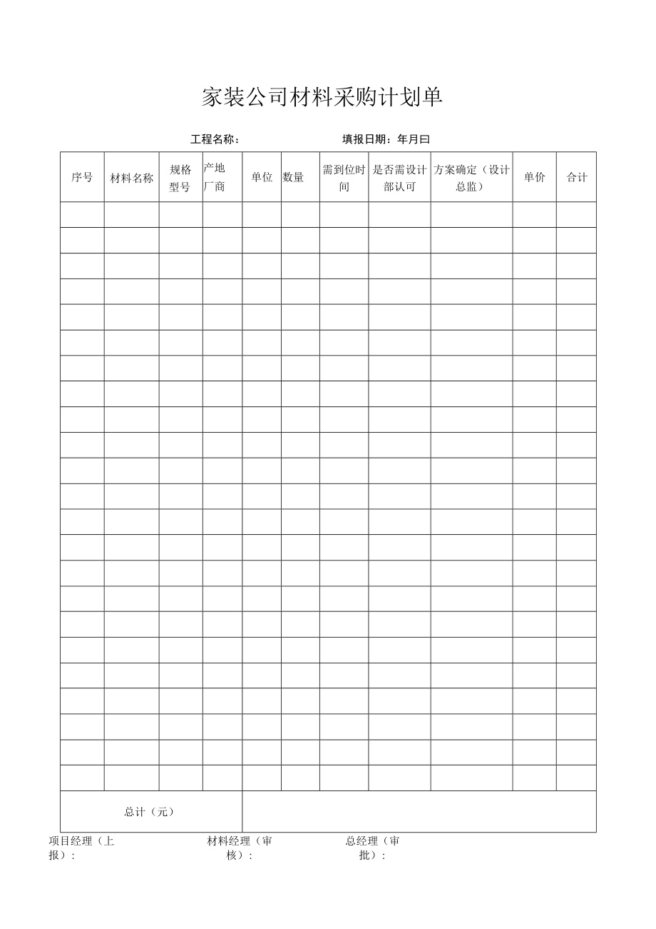 材料采购计划单.docx_第1页