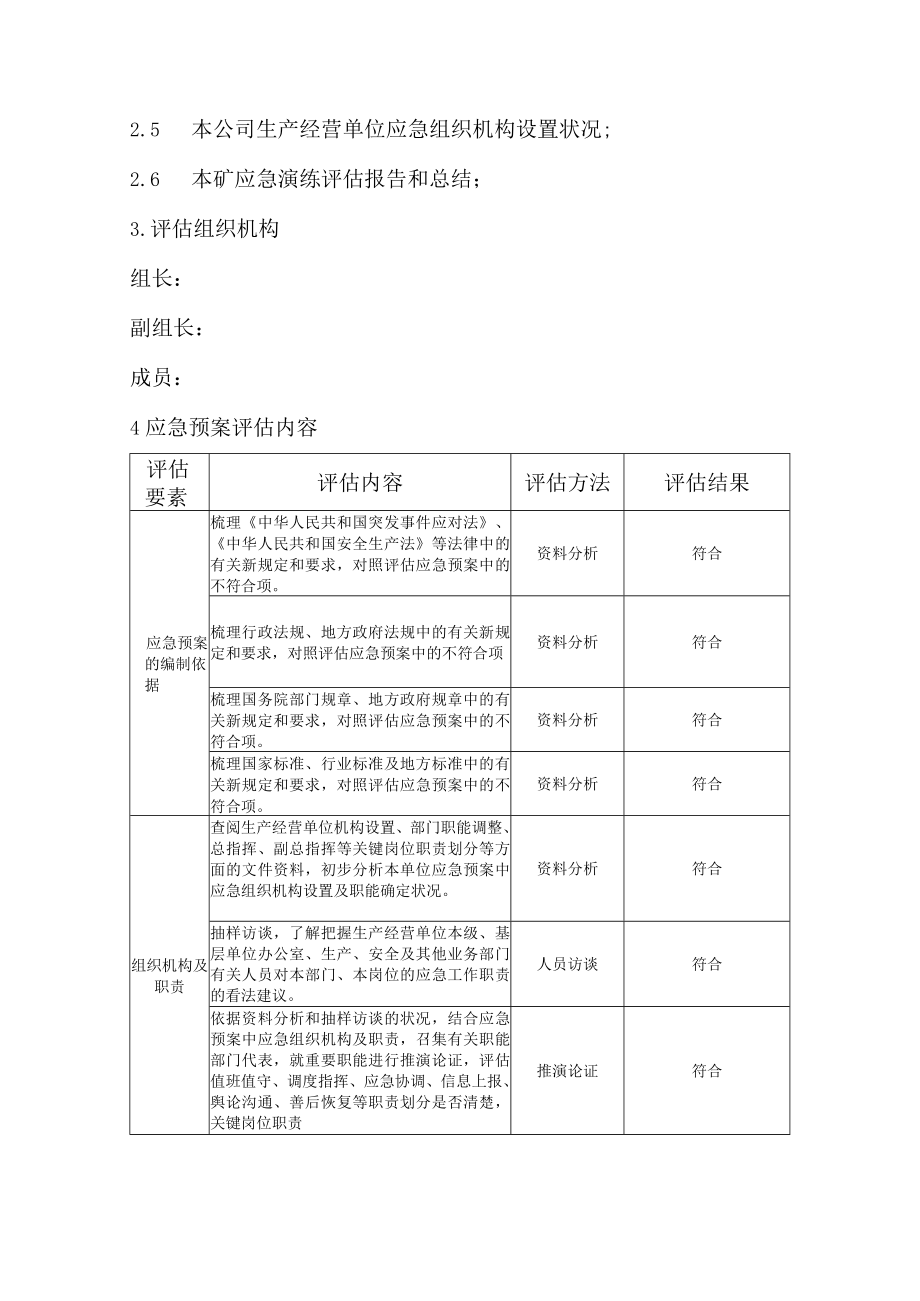 应急预案评估报告模板（6页）.docx_第2页