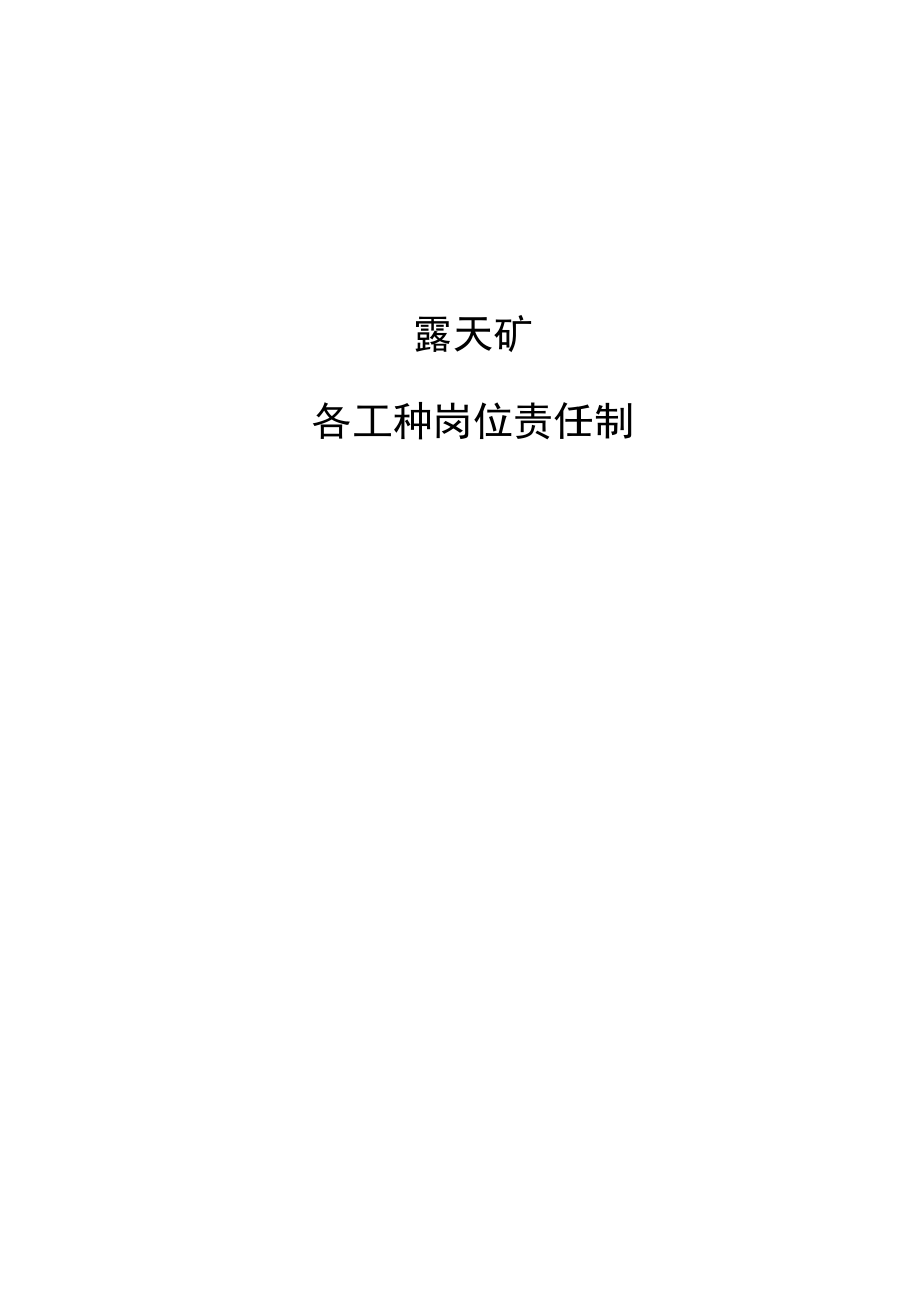 露天矿岗位责任制[001].docx_第1页