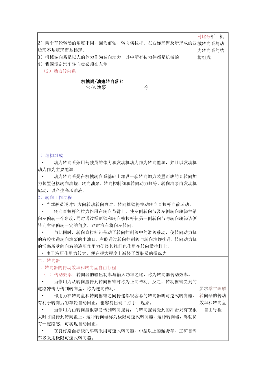 汽车底盘构造与维修教案——汽车转向系.docx_第3页