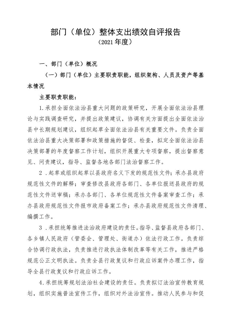 部门单位整体支出绩效自评报告.docx_第2页