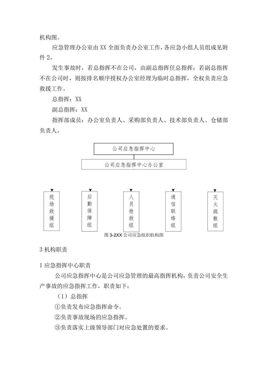 漆料公司生产安全事故综合应急预案组织机构及职责.docx_第2页