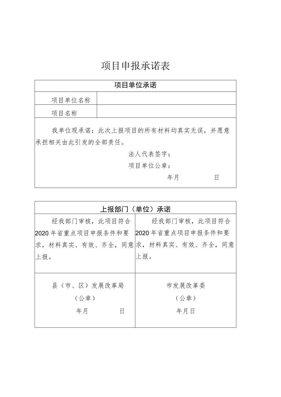 项目申报承诺表.docx_第1页