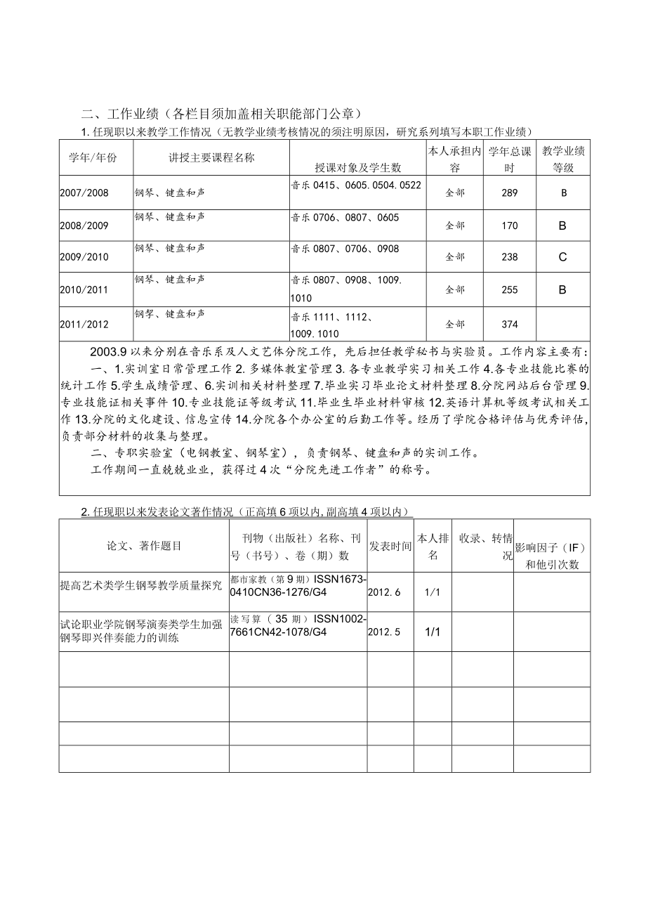 高等学校教师专业技术资格评审表.docx_第2页