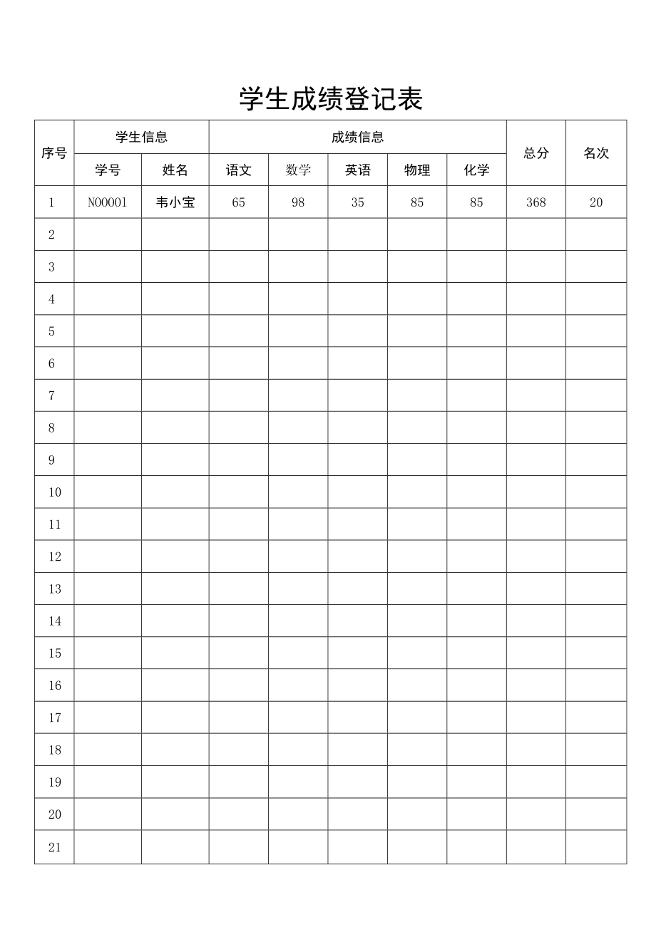 学生成绩登记表.docx_第1页