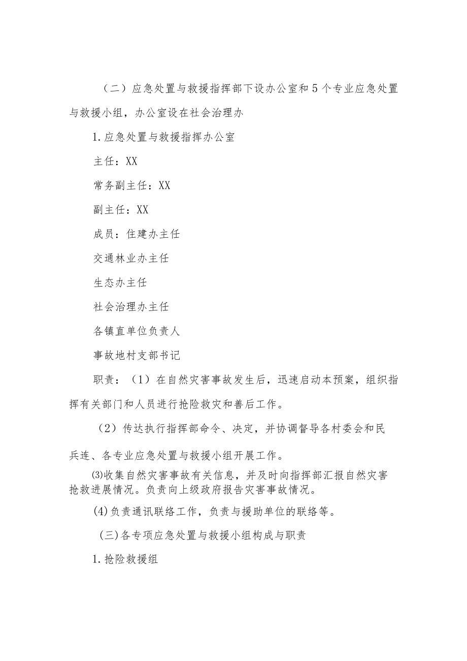 XX镇防火、防汛、防震、减灾救灾应急救援预案.docx_第3页