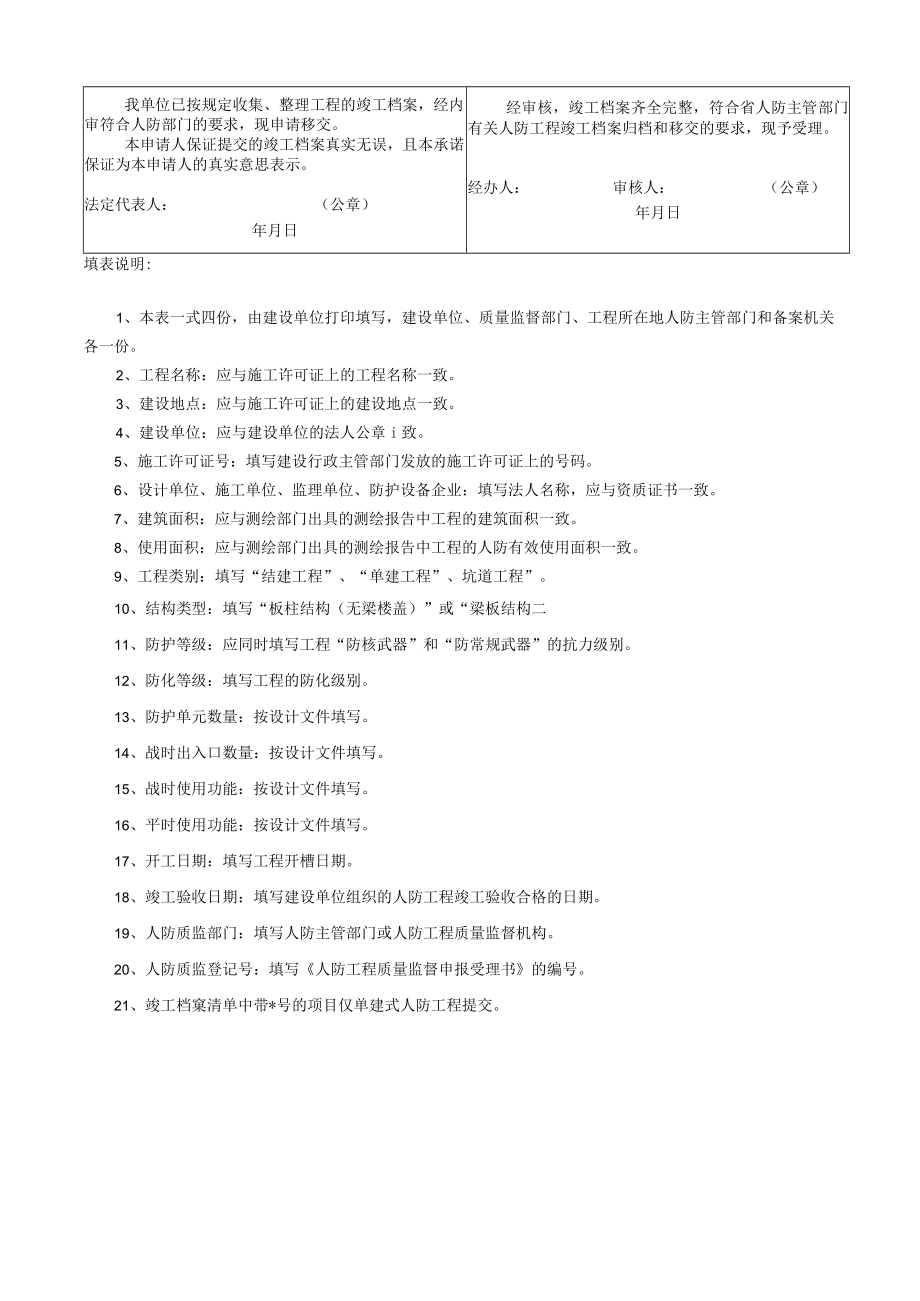 人防工程竣工档案验收意见书.docx_第2页