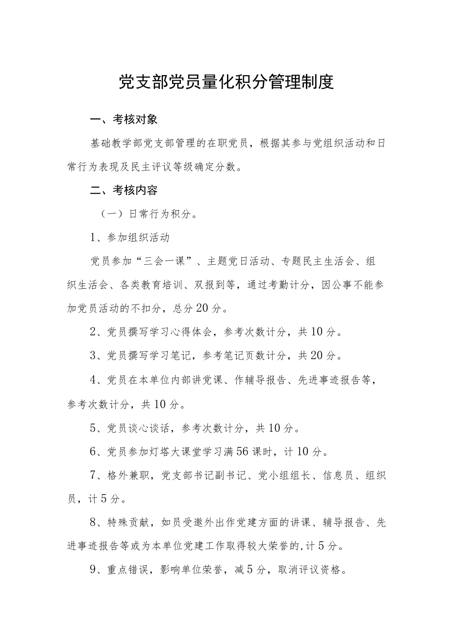 党支部党员量化积分管理制度.docx_第1页