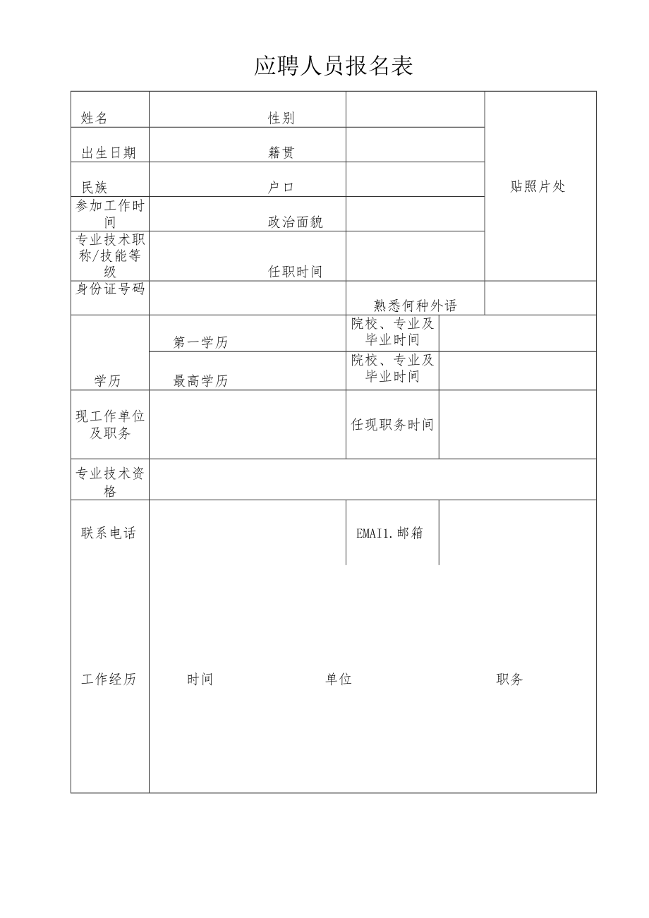 应聘人员报名表.docx_第1页