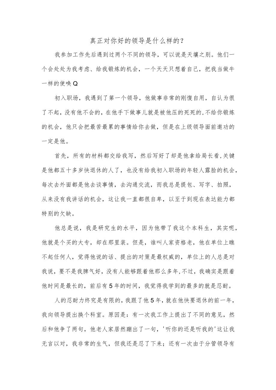 真正对你好的领导是什么样的.docx_第1页