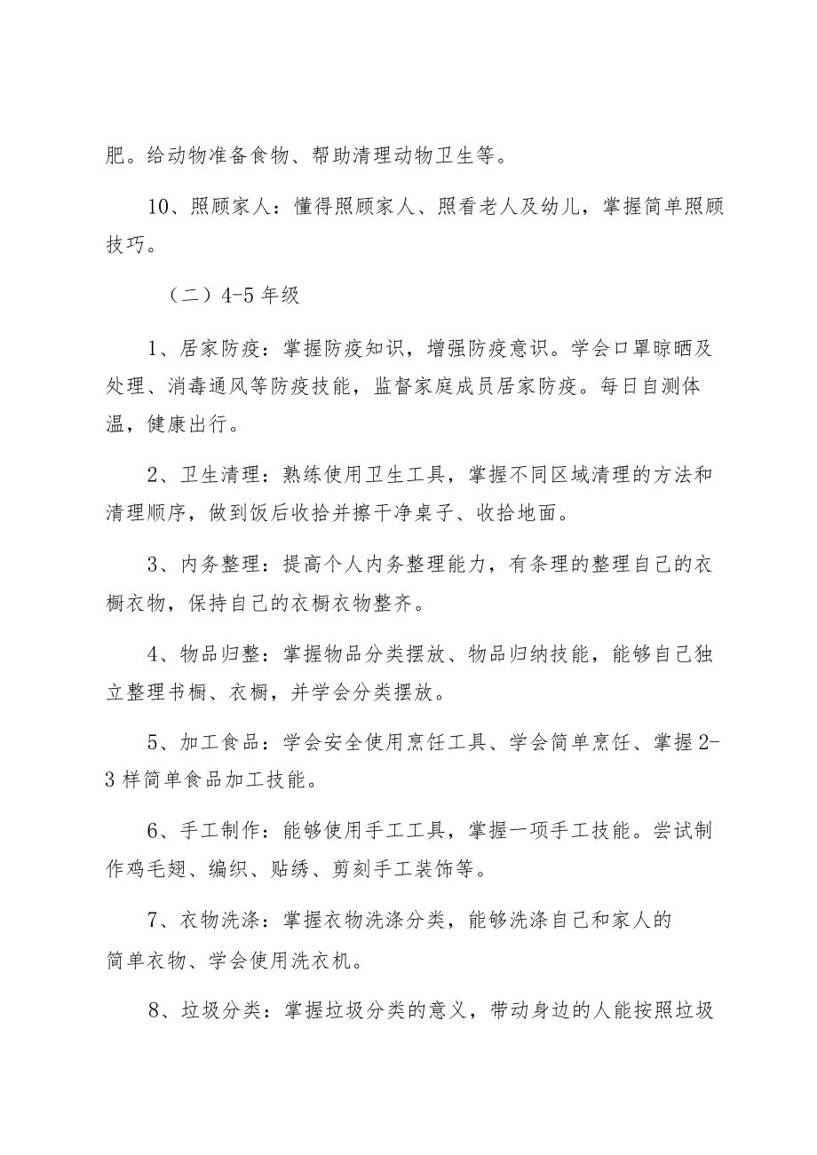 2022年组织落实小学劳动教育计划及实施方案最终版.docx_第3页