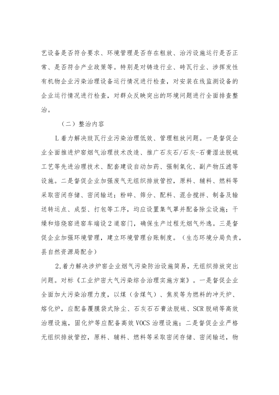 XX县工业企业突出环境问题排查整改实施方案.docx_第2页