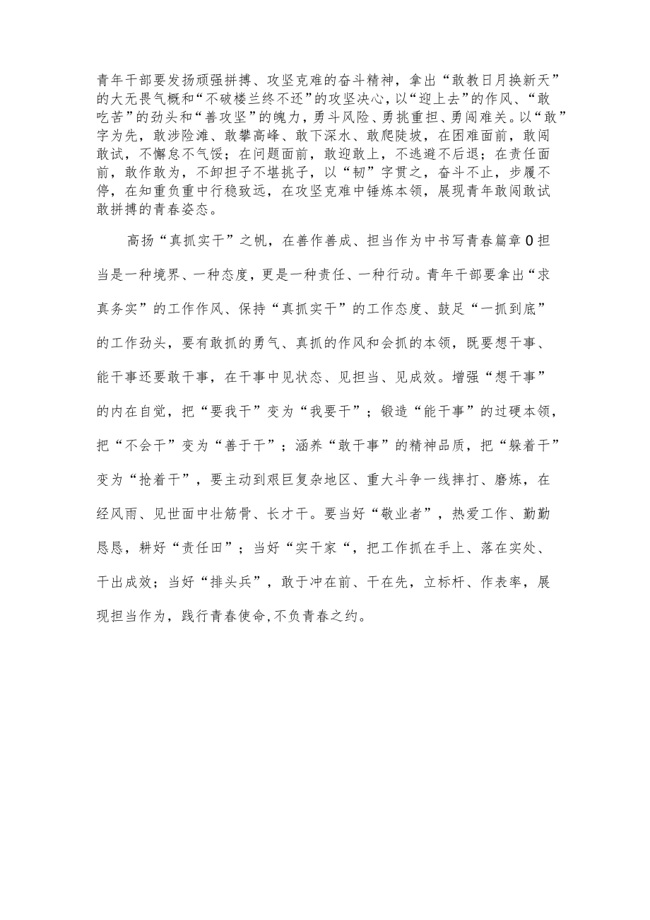 领悟落实向世界青年发展论坛致贺信精神心得体会.docx_第2页