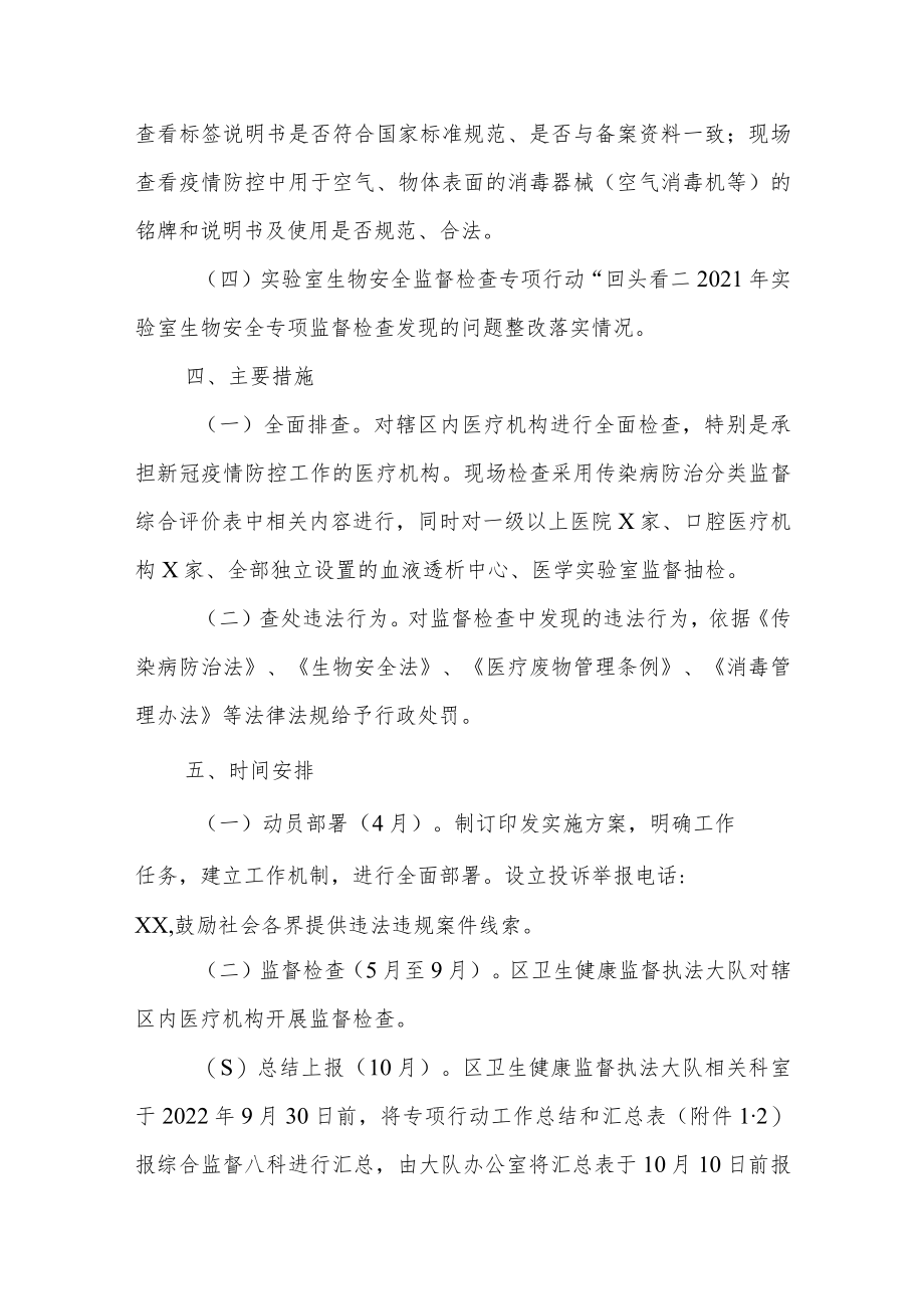 医疗机构疫情防控消毒措施落实专项监督方案.docx_第2页