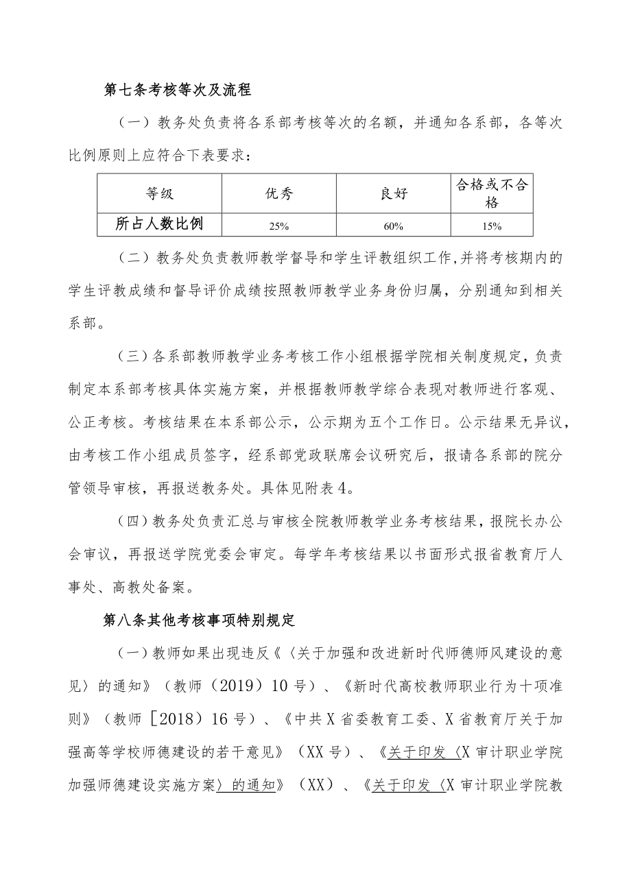 X审计职业学院教师教学业务量化考核管理办法.docx_第3页