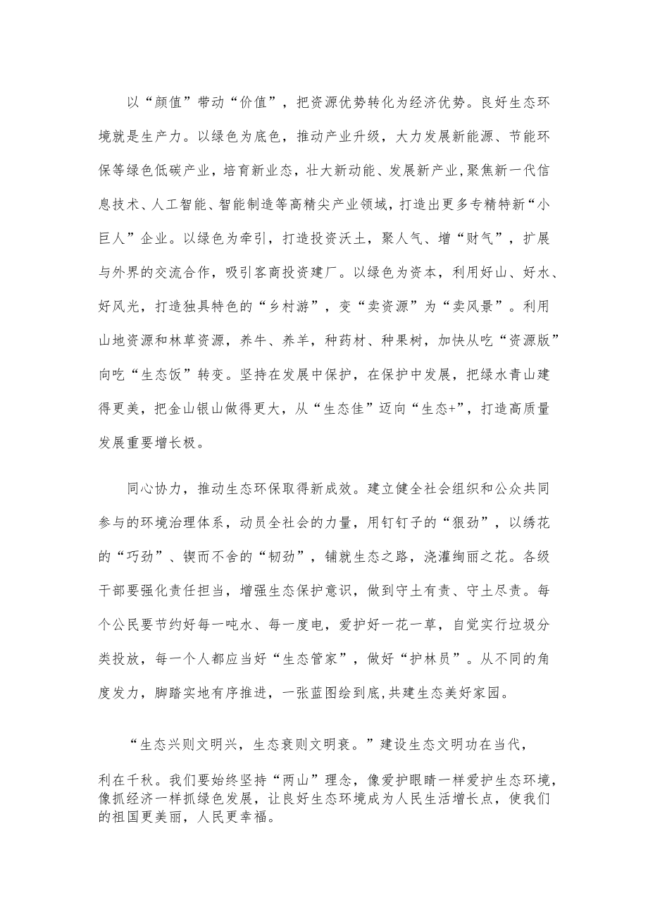 生态文明建设心得体会座谈发言.docx_第2页