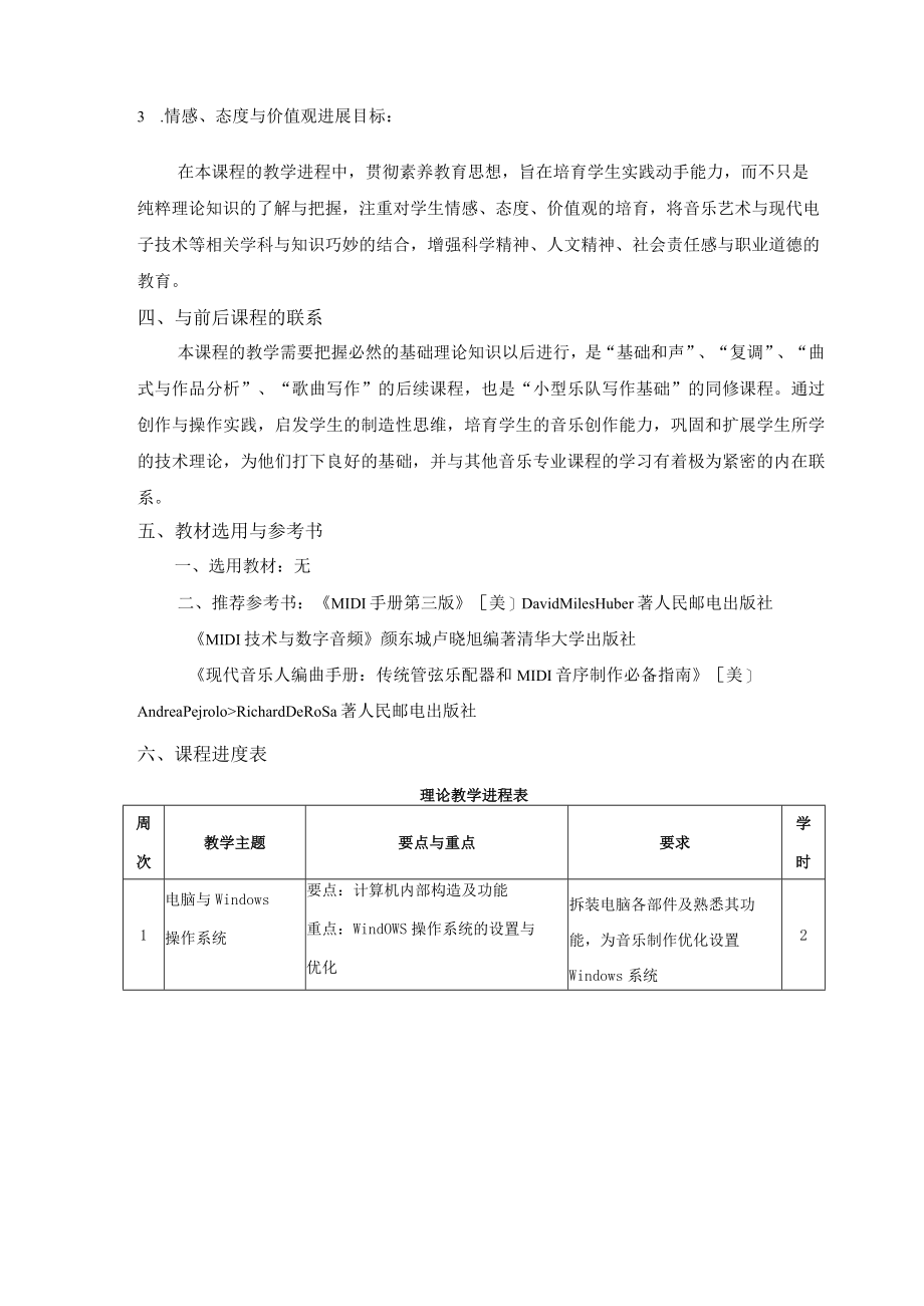 电脑音乐制作课程教学大纲.docx_第2页