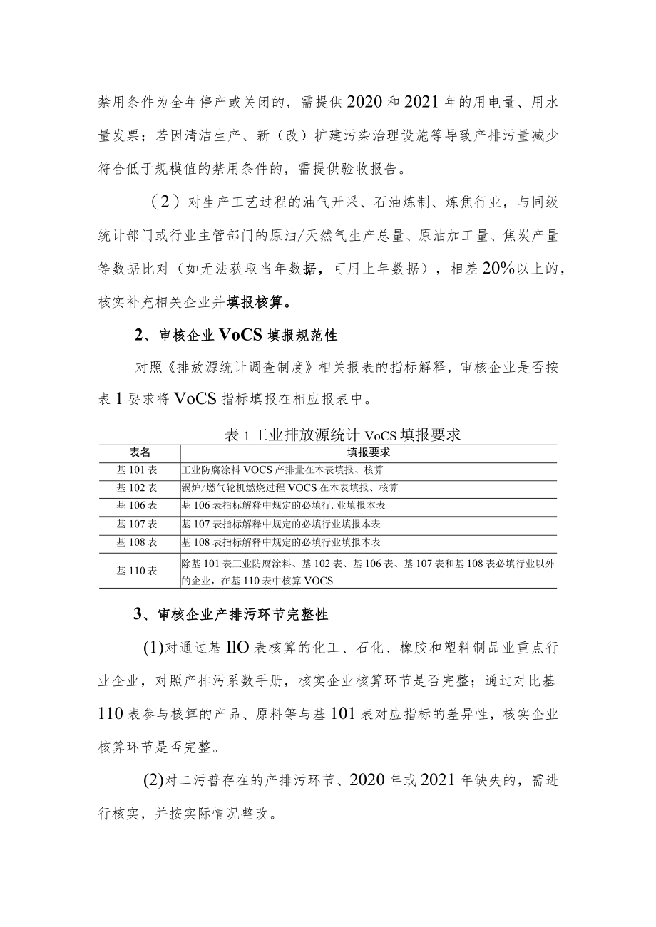 生态环境统计VOCs排放数据专项审核方案.docx_第3页