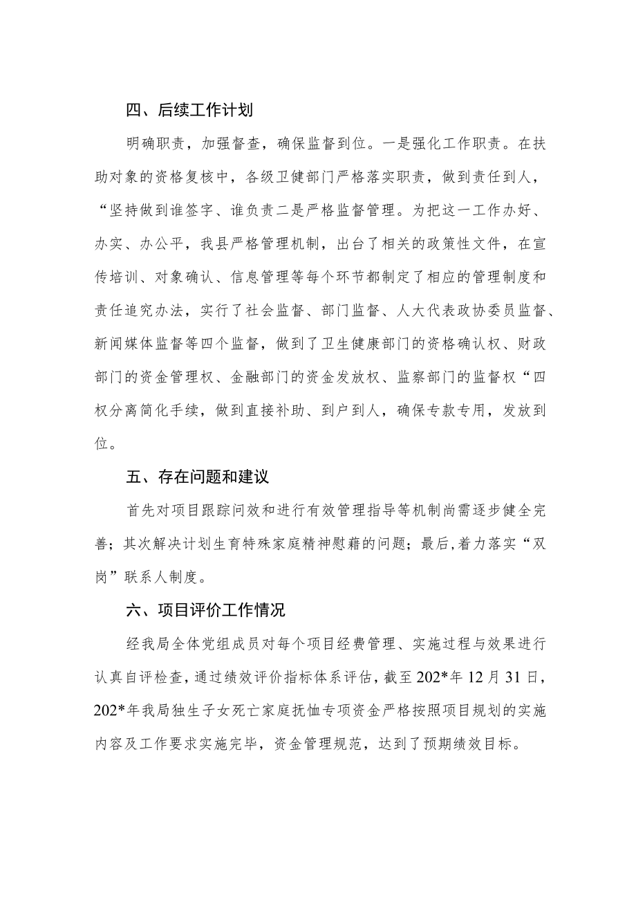 独生子女死亡家庭抚恤专项经费绩效自评报告.docx_第2页