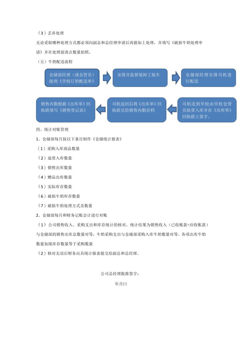 蒙牛乳制品(分公司)仓储部管理制度-牛奶仓储与配送规定.docx_第3页