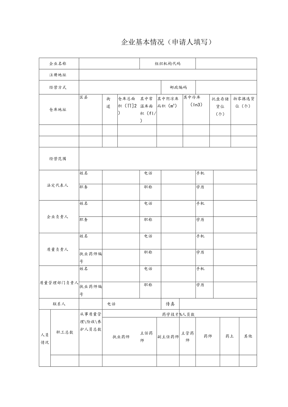 附件：北京市药品经营许可证换证申请表.docx_第2页