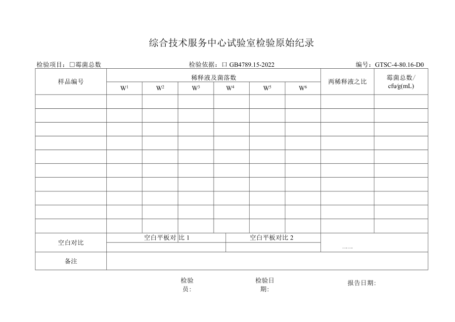 霉菌原始记录GB2010.docx_第1页